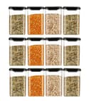 RILION Kitchen Storage Containers, 1200 ML, Set of 6, Transparent Airtight Boxes for Pulses, Cereals, Grains, Dry Fruits, Pantry Organisation 2