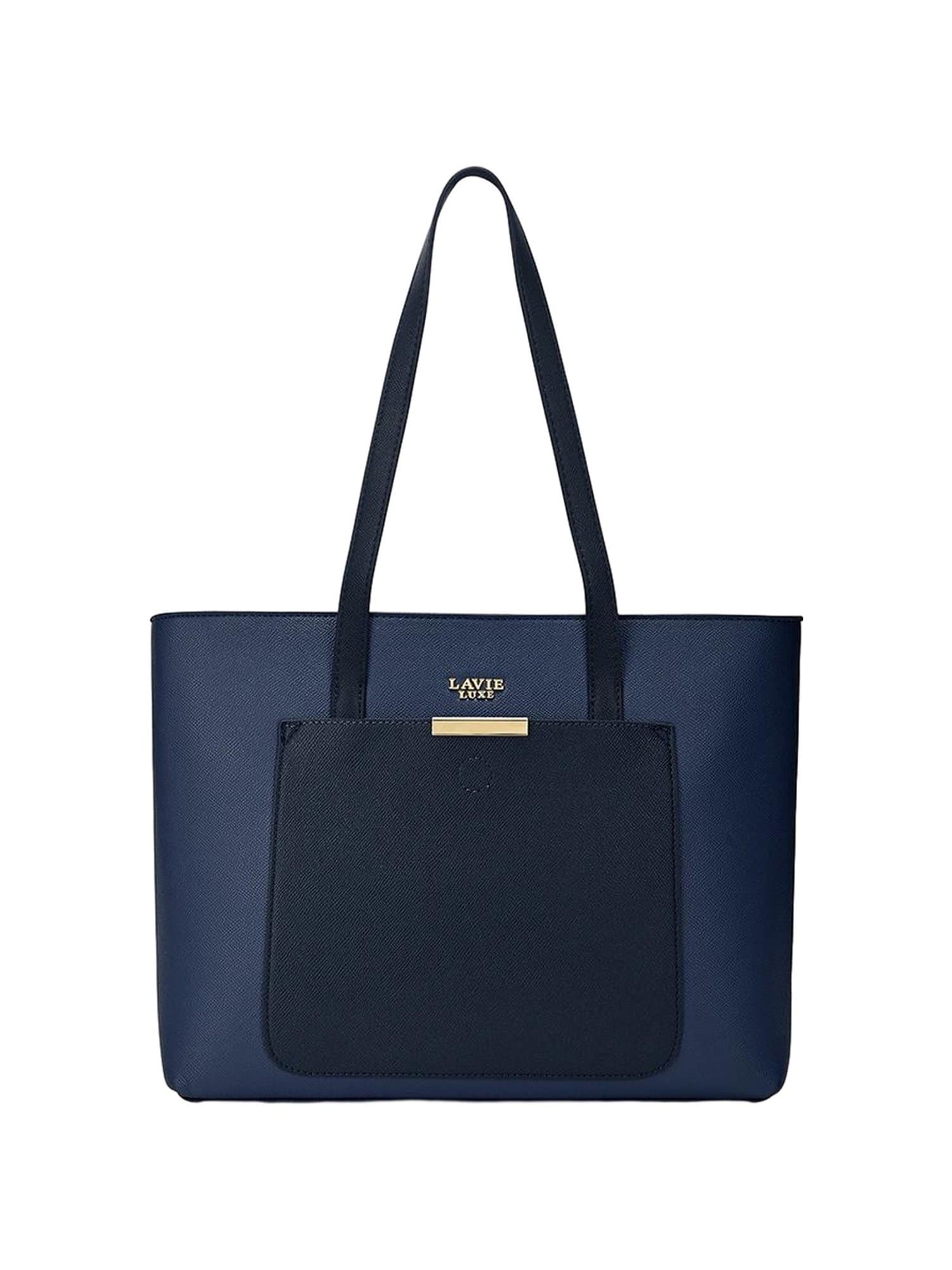 Lavie Luxe Navy Blue Bliss Tote Handbag