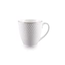 Clay Craft Impression Ceramic Gold Line Coffee Mugs/Tea Cups Set of 6 Pieces, 200ml, White (Omega) 3