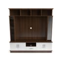 NEEHV HOME - Creating Happy Spaces Wooden Goldberg Wooden TV Unit for Living Room | Bed Room (Classic Walnut and Frosty White, 40.6 X 180 X 180) 5