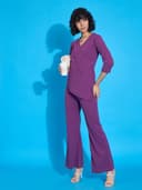 Sassafras worklyf Women's Solid Regular Fit Wrap Top 2