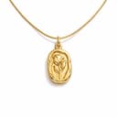 MEENAZ Gold Plated Pendant Necklace for Woman | Anti Tarnish Stainless Steel Floral Locket Chain | Stylish Jewellery for Women | Fashion Chains for Women | Stainless Steel Jewelry Waterproof -174 1