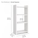 Book Shelf Wooden for Home, 3 Tier Sturdy Bookshelf, Book Rack, White 2