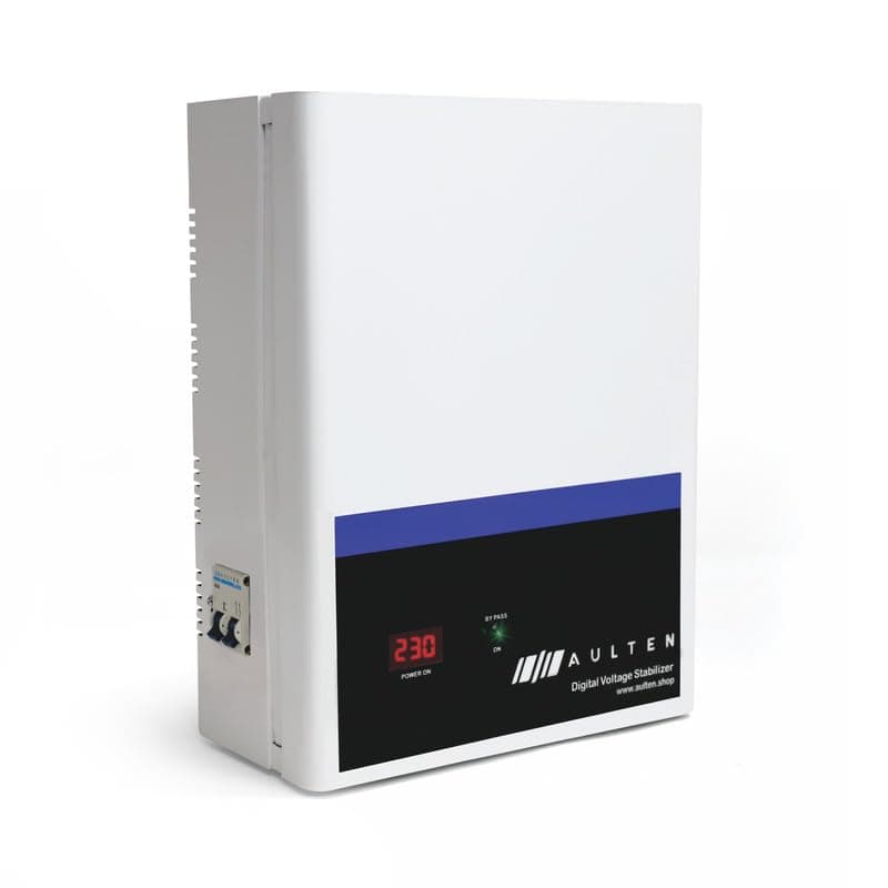 AULTEN 5 KVA 4000W 130V-280V Mainline Voltage Stabilizer for Home 5 KVA Heavy Duty AD020 (White) | 2 Year Warraty