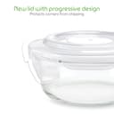 Borosil Nostalgia Borosilicate Glass Lunchbox with Bag | 2 pc Round Container Set (320 ml Each) | Microwave & Dishwasher Safe, Leakproof | Tiffin for Office, School, College | Vertical 4