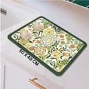 Dish Drying Mat Large – Water Absorbing Mat for Kitchen, Kitchen mat for Drying Utensils, Kitchen Drying Mat for Wet Utensils, Drying Mat for Kitchen Utensils Large (50 x 40 Cm) (LightGreen) 2