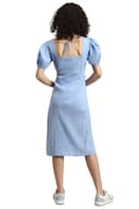 Forever 21 Women Solid Regular Fit Knee Length Dress 3