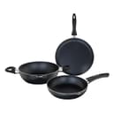 Judge by Prestige Ace Aluminium Non-Stick Cookware Set - Kadai 20 cm, Fry Pan 20 cm, Omni Tawa 25 cm - 1 Unit Each, Black 1