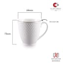 Clay Craft Impression Ceramic Gold Line Coffee Mugs/Tea Cups Set of 6 Pieces, 200ml, White (Omega) 4