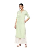 Libas Women's Rayon Solid Regular Kurta 1