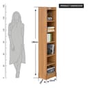 Callas 7 Layer Engineered Wood Bookshelf Multipurpose Home Decor Storage Rack | Showcase Organizer for Living Room, Kitchen, Bedroom, Office | (BR-O7-WL) 2