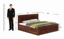 WOODLAB Furniture Solid Sheesham Wood Niwar Queen Size Bed with Hydraulic Storage Wooden Double Bed Furniture Palang for Bedroom Living Room Home (Honey Finish) 2