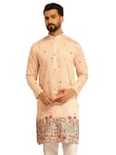 SOJANYA (Since 1958 Men’s Festive Cotton Silk Designer Kurta with Daman Embroidered Detailing | Perfect for Navratri, Diwali & Special Occasions 1