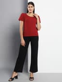 Q - RIOUS Casual Solid Womens Regular Top 5