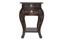 Shopify Wooden Stool-Natural Wood Antique Look Side Table with Two Drawer for Living Room (Brown, 14 x 14 x 21 inch) || AS03 1