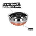 2 pcs Stainless Steel Copper Bottom Kitchen Serving, Cooking Bowl | Handi Set | Biryani Handi for Kitchen & Restaurant | Cookware Set | (2 pcs) 1