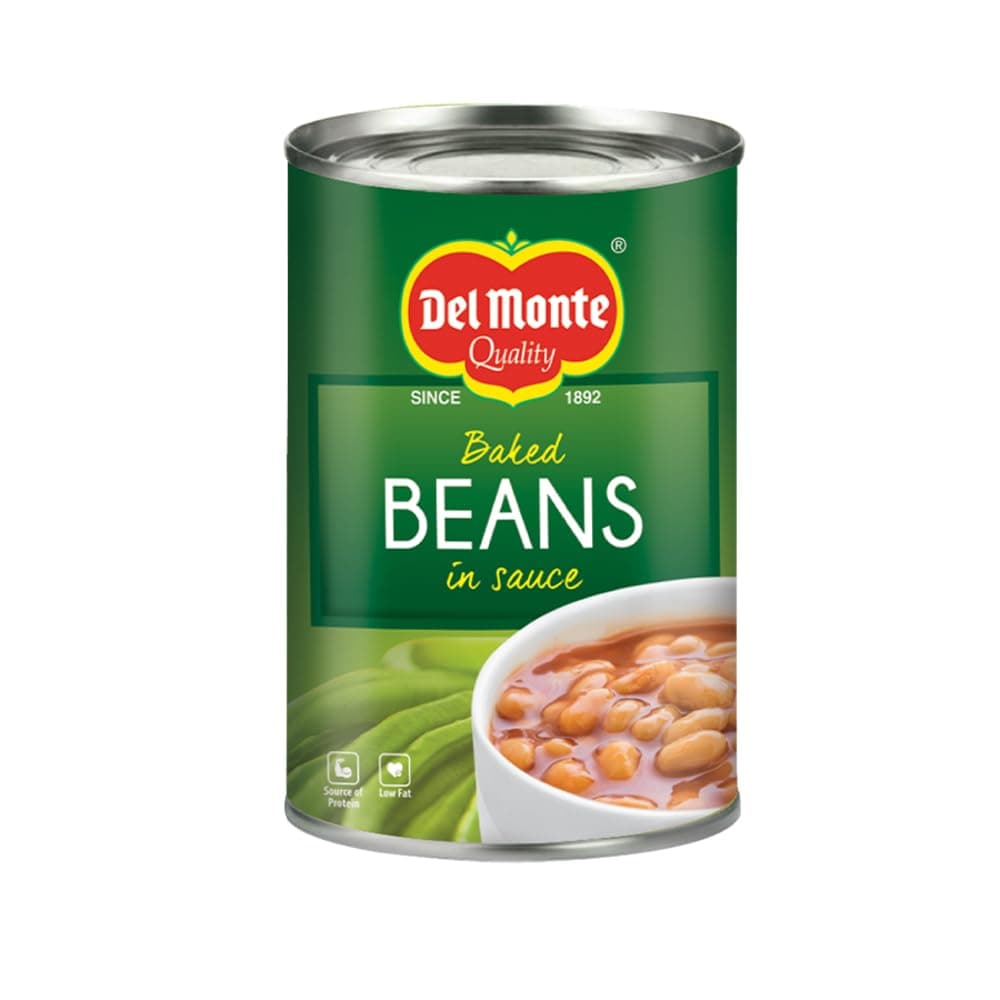 Del Monte Baked Beans, 450g | Beans in Tomato Sauce | Tangy and Flavourful | Source of Protein | Low in Fat | For Soups and Salads | Packaged Vegetable