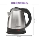 Borosil 1.5 L 1350W Stainless Steel Electric Kettle, Classic Design 3