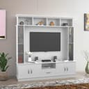 NEEHV HOME - Creating Happy Spaces Wooden Goldberg Wooden Tv Unit for Living Room | Bed Room (Frosty White, 40.6 X 180 X 180) 1