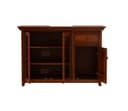 Solid Sheesham Wood Sideboard Cabinet with Acrylic Glass Doors & Storage Drawer | Multipurpose Storage Unit for Living Room & Dining Area (Honey Finish) 3