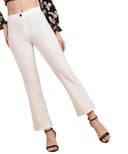 POPWINGS Self-Designed Solid Formal Trouser for Women | Office Wear Trouser for Women | Casual Stylish Trouser for Women | Straight Fit Trouser for Women 1