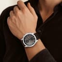 Titan Wrist with Quartz Multifunction Brown Dial Brown Leather Strap Watch for Men - NT1805SL12 3