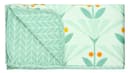 VAS COLLECTIONS 120 GSM Premium Cotton Printed Dohar/AC Blanket for Double Bed Size (90 x 86 inches) |Ultrasoft & Lightweight |Double - 228x220 cms-Light Green & Orange 1