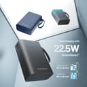 Ambrane 20000mAh Small Pocket Size Powerbank, Hanging InBuilt Type C Cable, 22.5W Fast Charging, Type C PD & USB Output for iPhone, Android Mobiles & Other Devices (MiniCharge 20, Black-Blue) 5