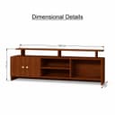 TV Unit for Living Room | TV Stand Table | Wooden TV Cabinet | TV Table Furniture for Home & Living Room | Assembly-DIY | Color-Cherry Pine 2