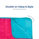Zinnia Ultra Soft Microfibre Reversible Comforter - Double 230 x 255 CM, Pink and Teal(Solid - Vibrant) 5