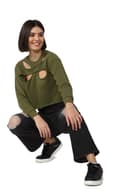 FOREVER 21 Womens Solid Regular Fit Sweatshirts 3