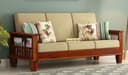 Home furniture Wooden Sofa Set for Living Room and Office 3 Three Seater Walnut Finish Natural Teak Finish (Winster, Rosewood (Natural Teak Finish) Handicraft- Handmade 4