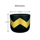TrustBasket Terra Craze Small Clay Flower Pots Set of 3 | Black & Gold Terracotta Clay Flower Pot | Mud Plant Container | Handmade Pots | Gamla for Plants | Clay Pots for Plants | Indoor Outdoor Use 3