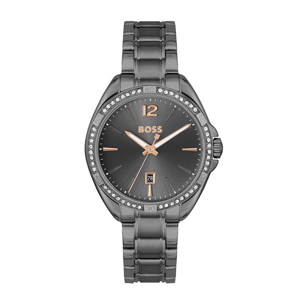 BOSS Felina Analog Gray Dial Women's Stainless Steel Watch-1502620