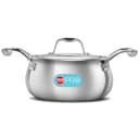 Hawkins 2 Litre Triply Stainless Steel Pro Handi | Induction & Gas Compatible | No Burning | Even Heating | with Stainless Steel Lid | Silver (PSH20S) 1