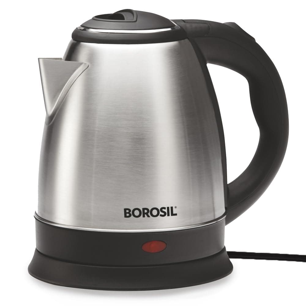 Borosil 1.5 L 1350W Stainless Steel Electric Kettle, Classic Design