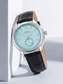 French Connection Heure Noble | Quartz Analog Display | Blue Dial | Black Leather Strap | Watch for Men - FCN0208UBL 2