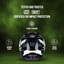 TVS Racing Titan Series Full Face Helmet for Men | Premium Bike Helmets with ABS Shell, UV Paint | Quick Release System | Aerodynamic Design | DOT & ISI Certified 5