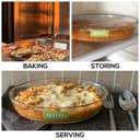 Allo Borosilicate Oval Glass Baking Dish, Baking Tray, Oven and Microwave Safe, 1600ml, Transparent 4
