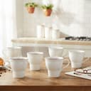 Clay Craft Fine Ceramic Tea Cups Set of 6| 120 Ml Designer Cups with Elegant Texture & Gold Rim | Ideal for Tea Serving| Home| Guests & Gifting 5