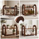 SBF Furniture 2-Tier Wooden Bookshelf Organizer for Desk, Tabletop Book Rack with Storage Shelves, Desktop Bookcase for Books, Study Room, Home & Office Organizer (Brown) 5