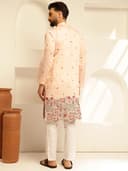 SOJANYA (Since 1958 Men’s Festive Cotton Silk Designer Kurta with Daman Embroidered Detailing | Perfect for Navratri, Diwali & Special Occasions 4