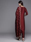 Libas Embroidered Silk blend Straight Kurta Set for Women | ethnic wear | bridal suit | wedding dress | occasion wear 3