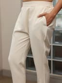 Libas Off White Solid Cotton Trouses for Women | Ethnic wear | Occasion Outfit 4