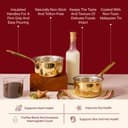 P•TAL Brass Saucepan 1.2L with Insulated Heat-Resistant Handle | 100% Pure Brass Tin Coated Tea Pan | Chemical-Free and Non-Stick (Free 30ml Copper & Brasss Cleaning Solution) 2