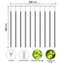 FLYNGO Artificial Leaf Curtain LED String Light, 200 LEDs, 8 Modes, Adjustable Brightness, Lights for Diwali Decoration, Home, Bedroom, Wedding, Party, Festive Decor (Warm White) 2