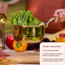 P•TAL Brass Saucepan 1.2L with Insulated Heat-Resistant Handle | 100% Pure Brass Tin Coated Tea Pan | Chemical-Free and Non-Stick (Free 30ml Copper & Brasss Cleaning Solution) 5