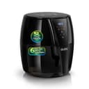 Glen Digital Air Fryer 5L, 1500W Large Airfryer with 6 Pre-Set Function, Non-Stick Basket, Auto Sleep & Shut Off, Timer & Temperature Control, Bake Fry Roast & Grill with Less Oil - Black (SA3041DIGI) 1
