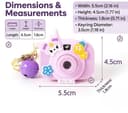 ERBIL Plastic Cute Mini Projector Camera Toy with Bell for Kids and Girls, Kawaii Style Multicolor Design, Light Projection Feature, Fun Cartoon Keychain for Bags, Pouches [ Multicolor ] 5