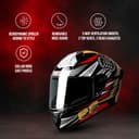 TVS Racing Titan Series Full Face Helmet for Men | Premium Bike Helmets with ABS Shell, UV Paint | Quick Release System | Aerodynamic Design | DOT & ISI Certified 4